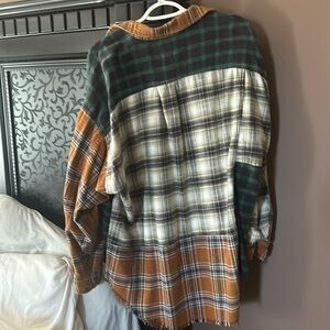 Patchwork oversized flannel
